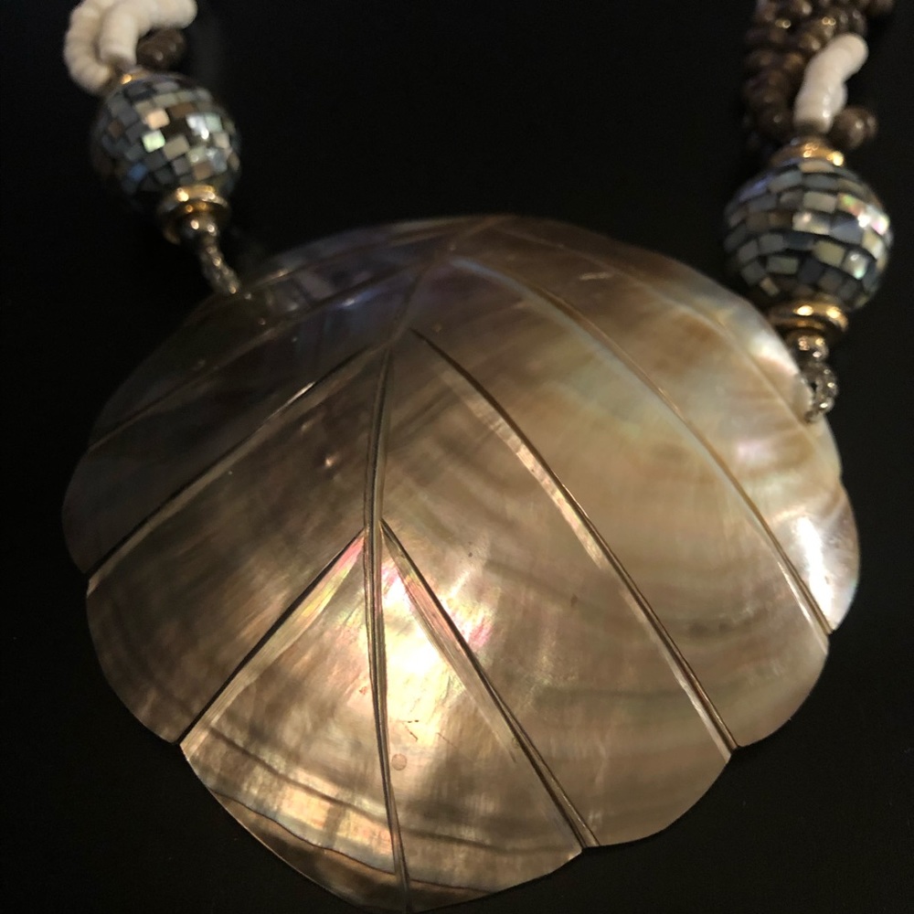 SALE!!! Handmade Vintage Abalone Shell Necklace